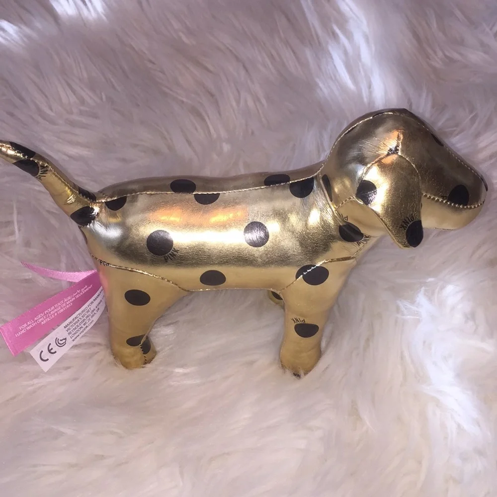 Rare gorgeous PINK collectible dog from VS gold/black polka dot - Picture 3 of 5
